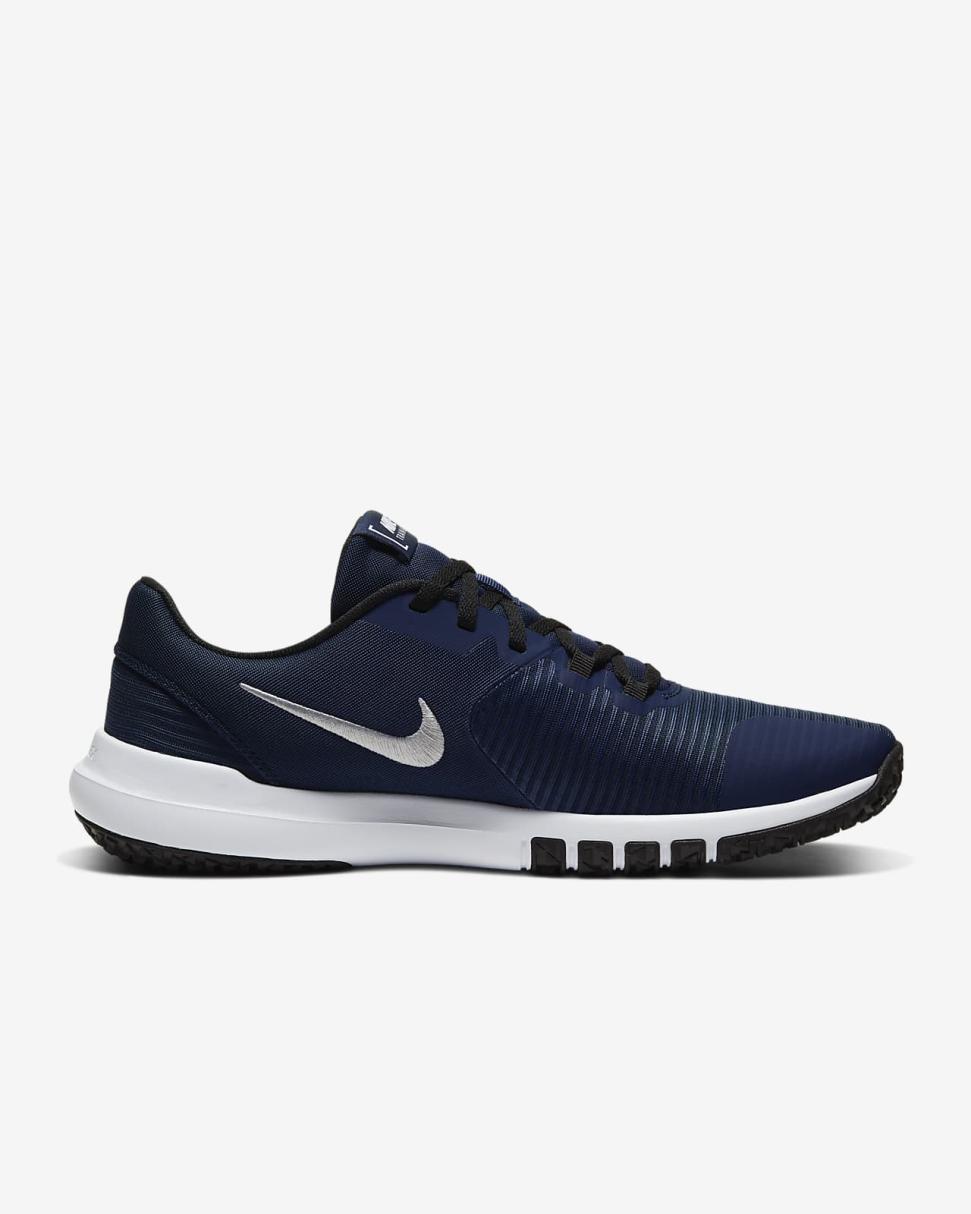 Nike Flex Control 4 Midnight Navy/Black/White/Metallic Silver | Mens Nike Training & Gym
