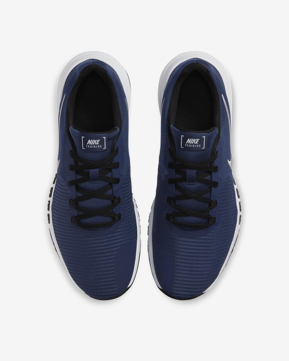 Nike Flex Control 4 Midnight Navy/Black/White/Metallic Silver | Mens Nike Training & Gym