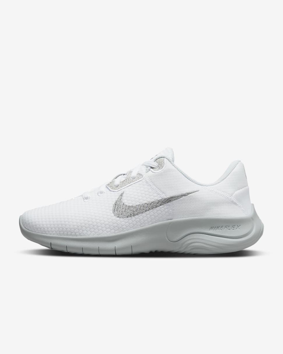 Nike Flex Experience Run 11 White/Pure Platinum/Metallic Silver | Womens Nike Running