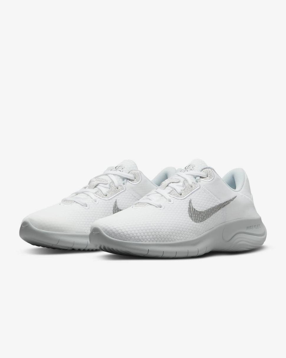 Nike Flex Experience Run 11 White/Pure Platinum/Metallic Silver | Womens Nike Running