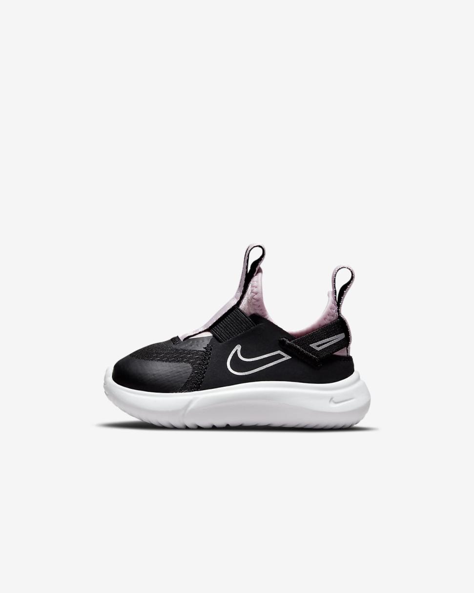 Nike Flex Plus Black/Pink Foam/Metallic Silver | Kids Nike Running