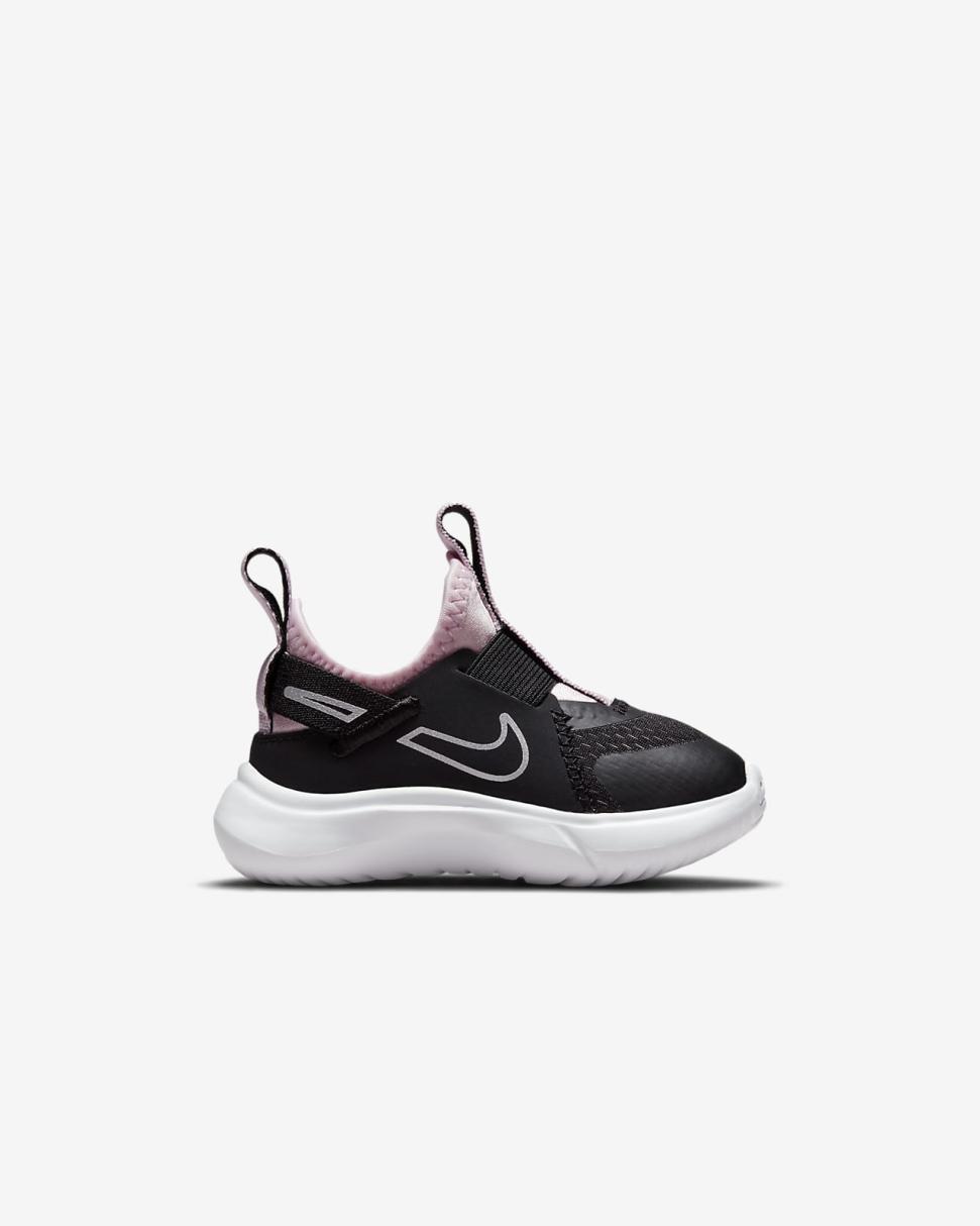 Nike Flex Plus Black/Pink Foam/Metallic Silver | Kids Nike Running