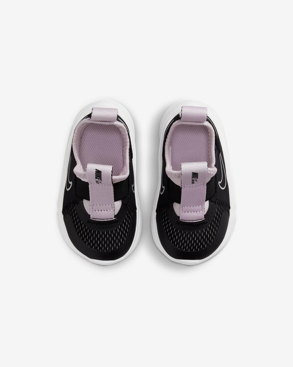 Nike Flex Plus Black/Pink Foam/Metallic Silver | Kids Nike Running