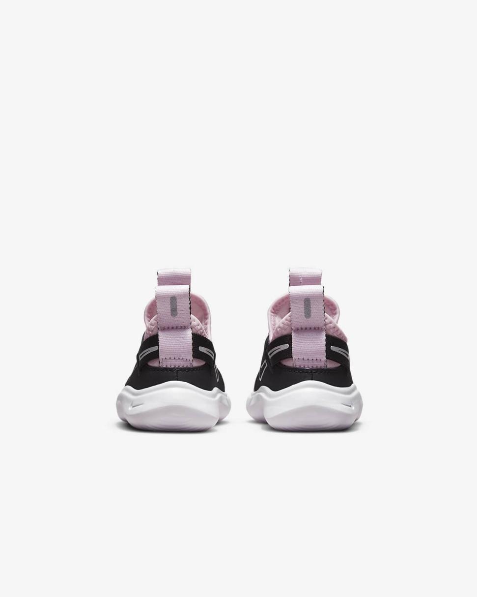 Nike Flex Plus Black/Pink Foam/Metallic Silver | Kids Nike Running