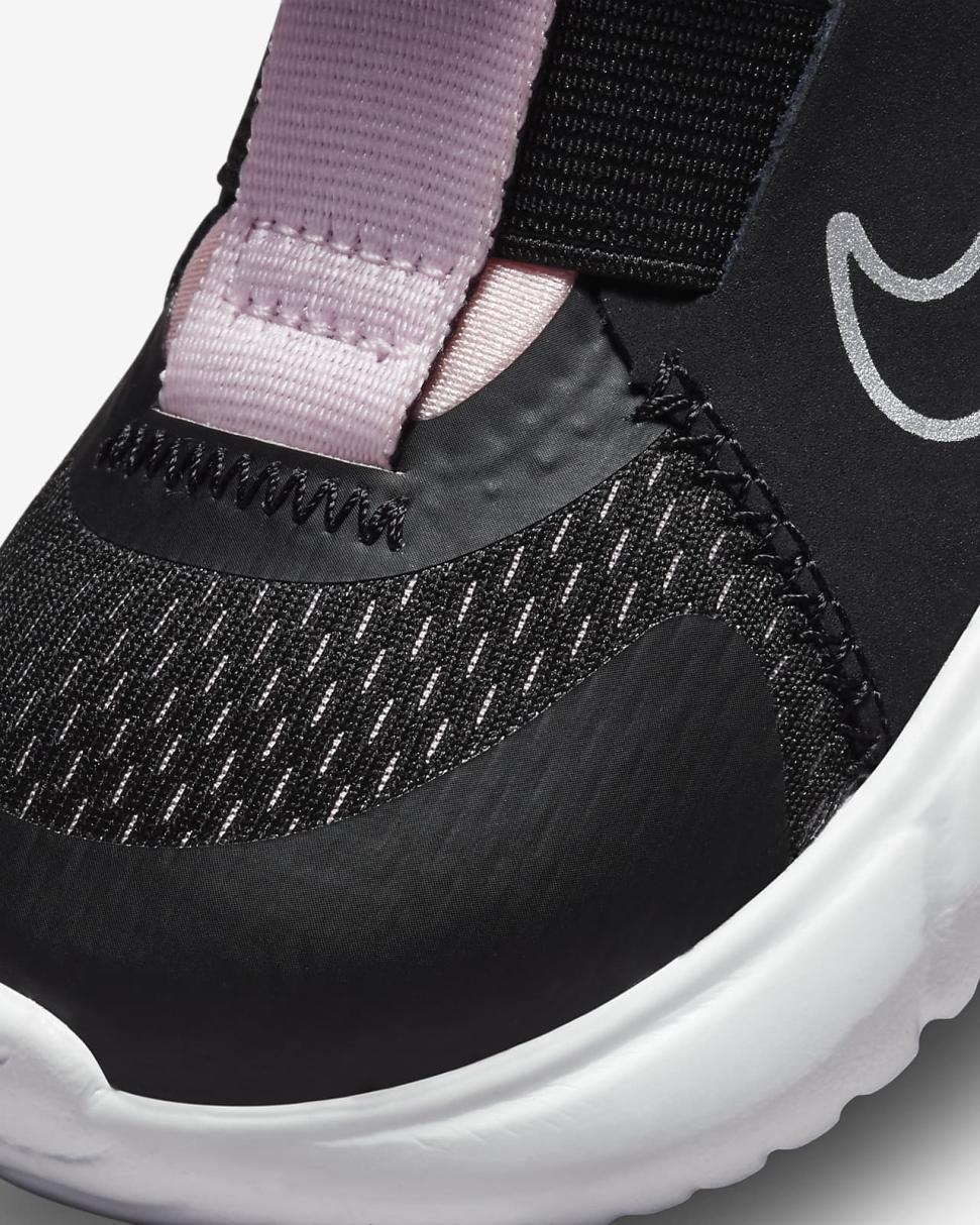Nike Flex Plus Black/Pink Foam/Metallic Silver | Kids Nike Running