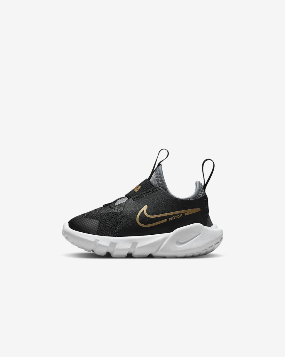 Nike Flex Runner 2 Black/Cool Grey/White/Metallic Gold | Kids Nike First Day Kicks