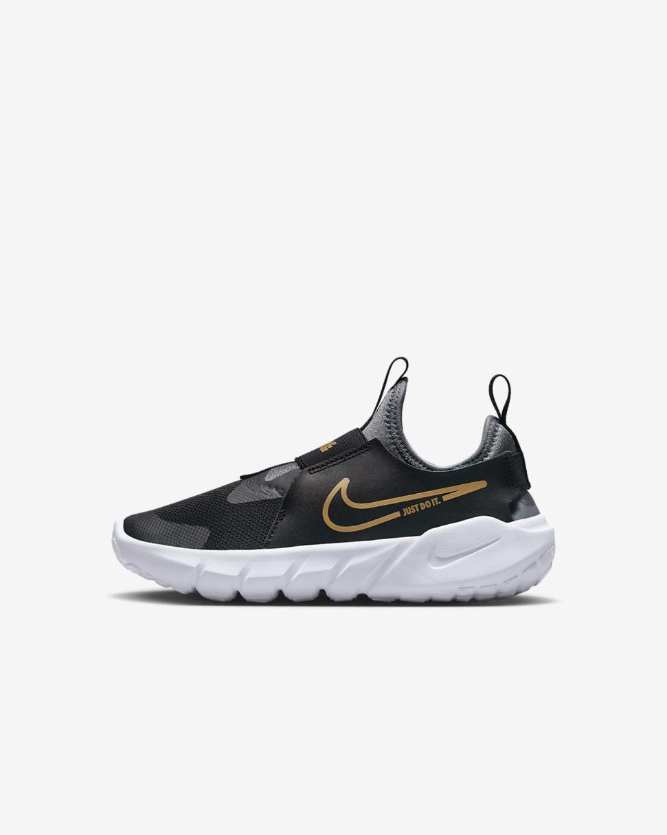 Nike Flex Runner 2 Black/Cool Grey/White/Metallic Gold | Kids Nike First Day Kicks