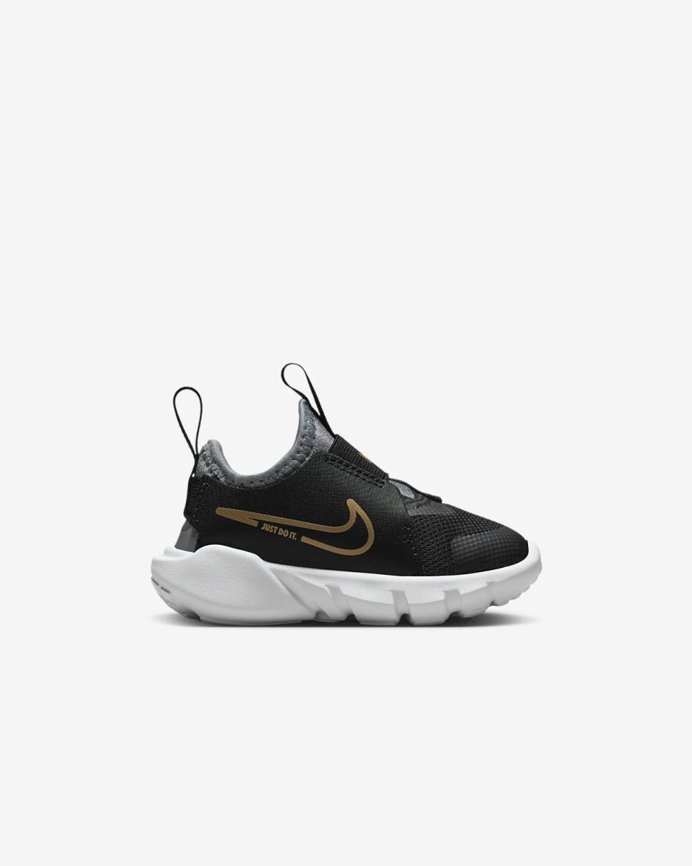 Nike Flex Runner 2 Black/Cool Grey/White/Metallic Gold | Kids Nike First Day Kicks