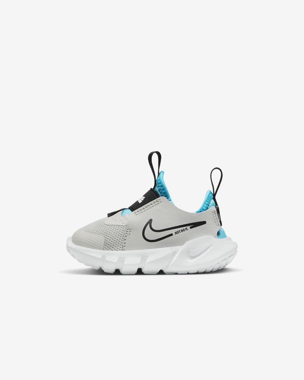 Nike Flex Runner 2 Light Iron Ore/Blue Lightning/White/Black | Kids Nike First Day Kicks