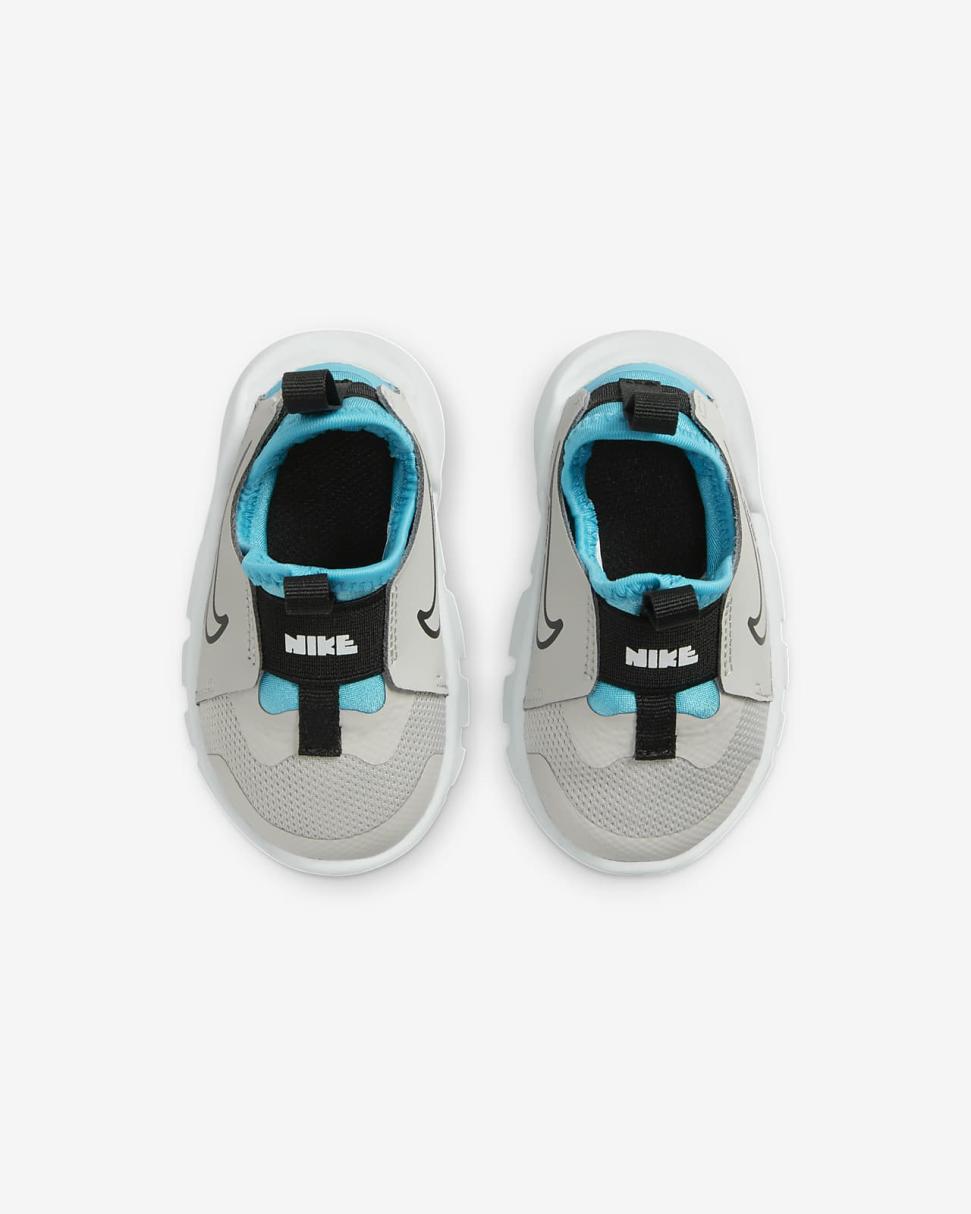 Nike Flex Runner 2 Light Iron Ore/Blue Lightning/White/Black | Kids Nike First Day Kicks