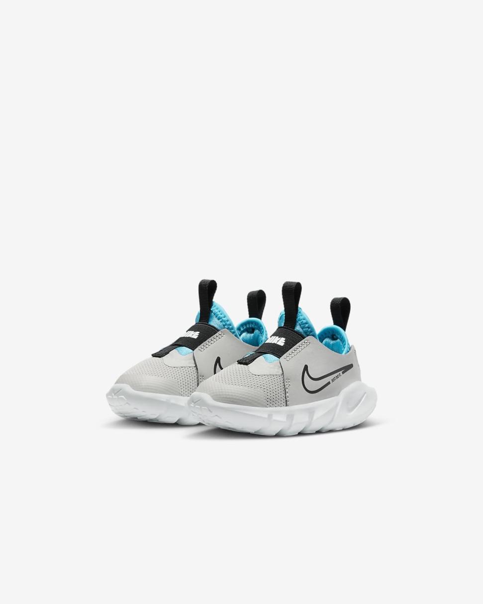 Nike Flex Runner 2 Light Iron Ore/Blue Lightning/White/Black | Kids Nike First Day Kicks