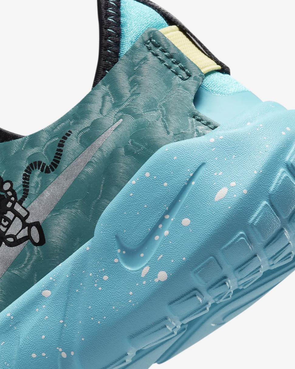 Nike Flex Runner 2 Lil Mineral Teal/Baltic Blue/Lemon Chiffon/Chrome | Kids Nike Lifestyle