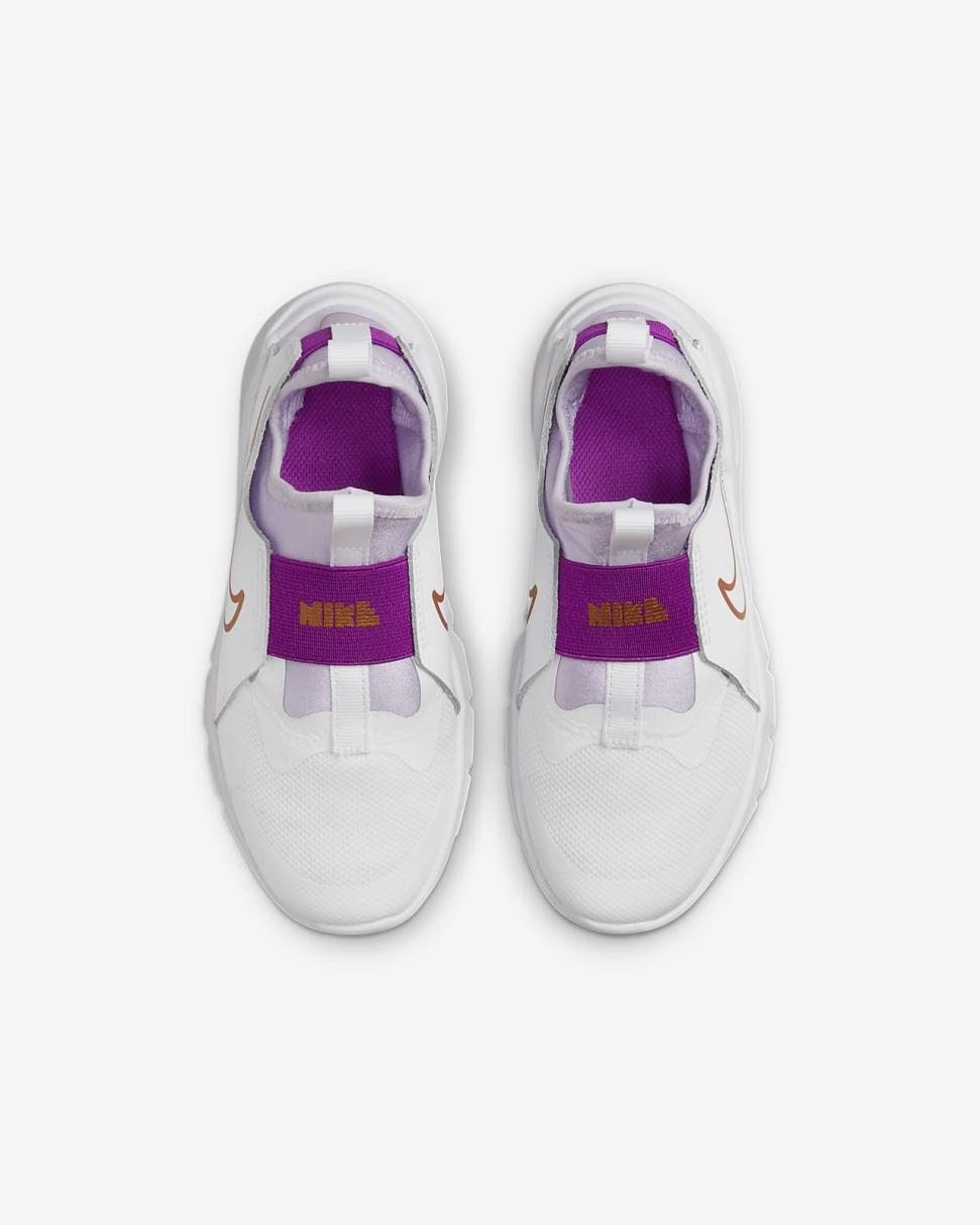 Nike Flex Runner 2 White/Violet Frost/Vivid Purple/Metallic Copper | Kids Nike First Day Kicks