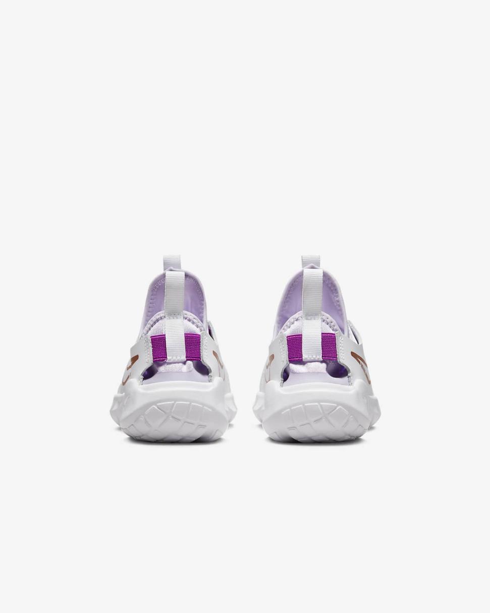 Nike Flex Runner 2 White/Violet Frost/Vivid Purple/Metallic Copper | Kids Nike First Day Kicks