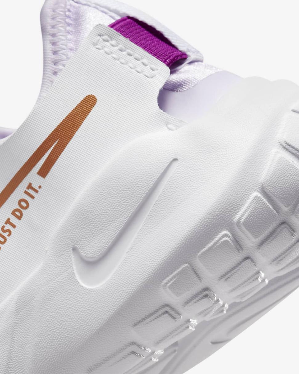 Nike Flex Runner 2 White/Violet Frost/Vivid Purple/Metallic Copper | Kids Nike First Day Kicks