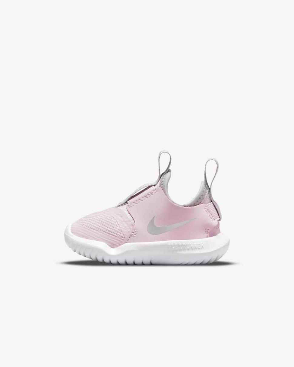 Nike Flex Runner Pink Foam/Light Smoke Grey/Metallic Silver | Kids Nike Lifestyle
