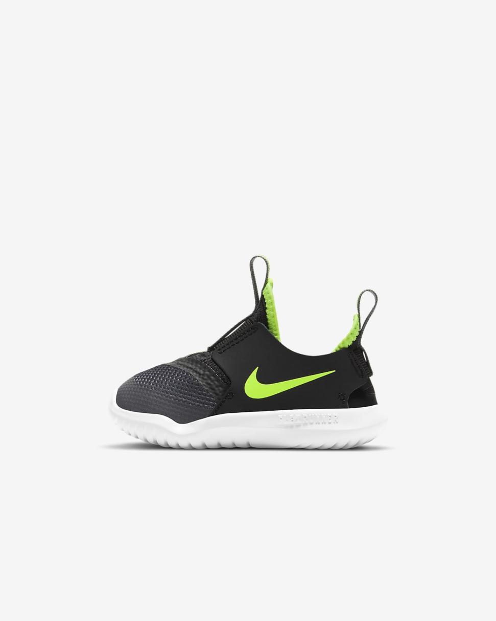 Nike Flex Runner Smoke Grey/Black/White/Volt | Kids Nike Lifestyle