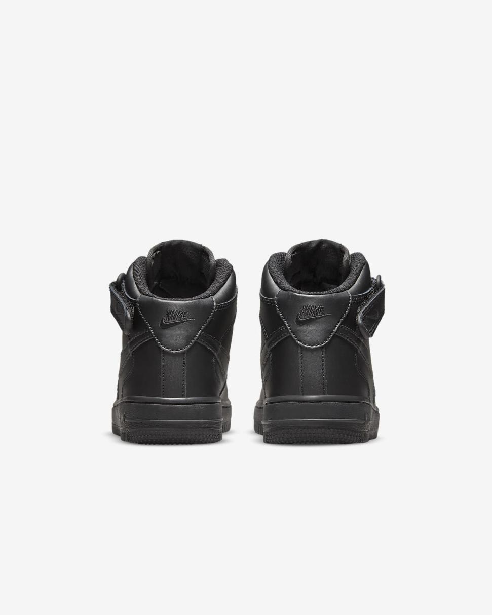 Nike Force 1 Mid LE Black/Black | Kids Nike Air Force 1