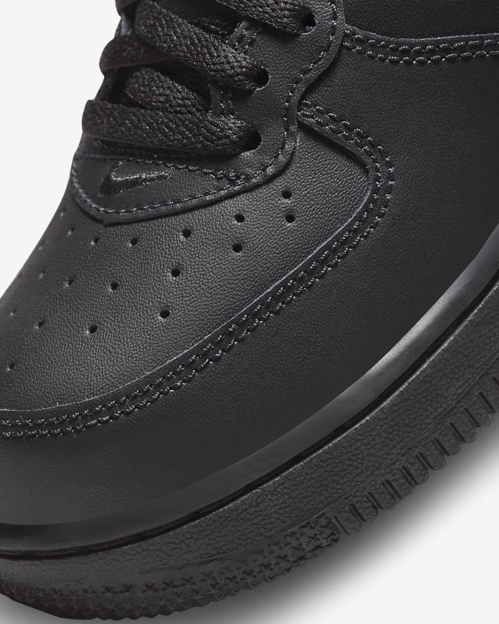 Nike Force 1 Mid LE Black/Black | Kids Nike Air Force 1