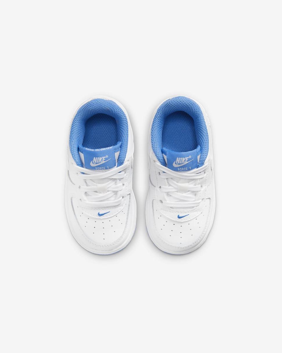 Nike Force 1 White/Light Photo Blue/White | Kids Nike Lifestyle