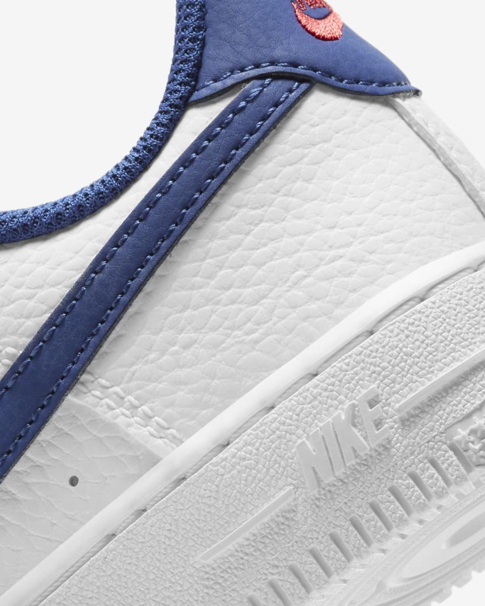 Nike Force 1 White/University Red/Deep Royal Blue | Kids Nike First Day Kicks