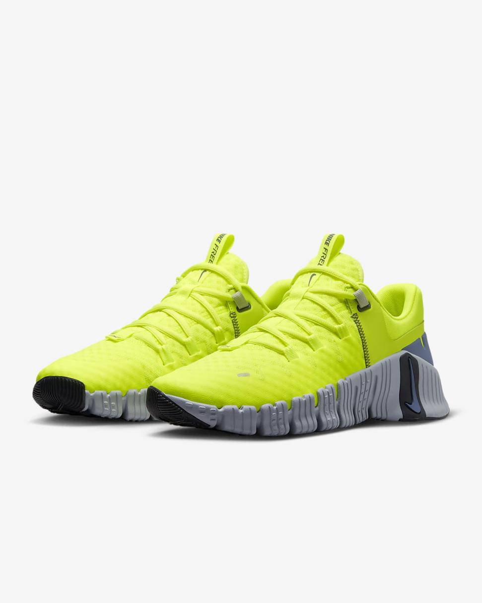 Nike Free Metcon 5 Volt/Wolf Grey/Black/Diffused Blue | Mens Nike First Day Kicks