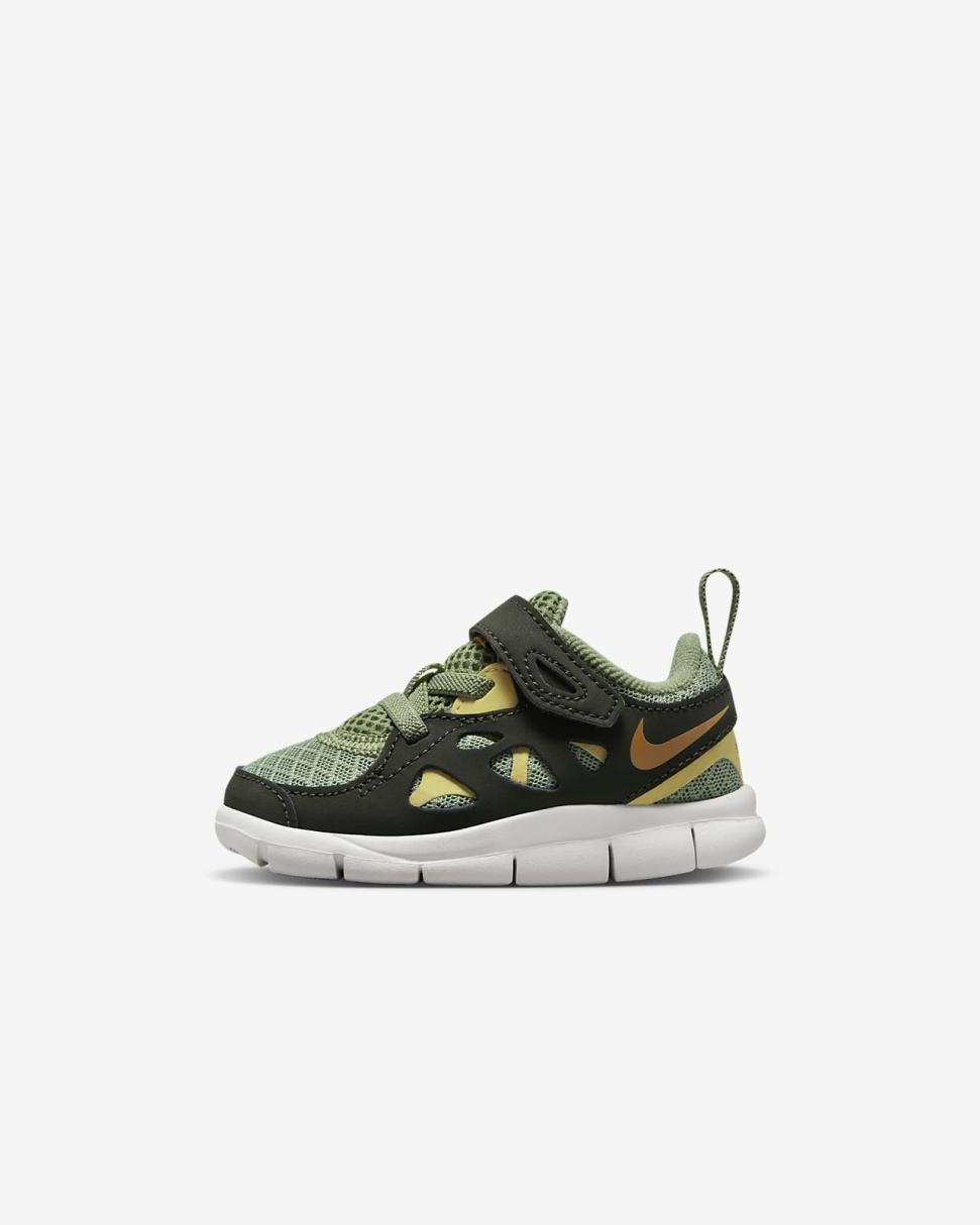 Nike Free Run 2 Oil Green/Sequoia/Wheat Gold/Monarch | Kids Nike Lifestyle