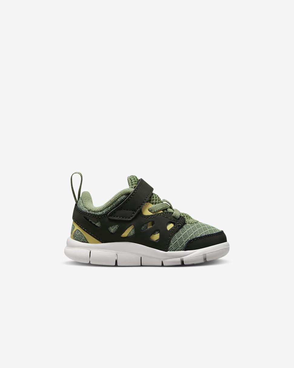 Nike Free Run 2 Oil Green/Sequoia/Wheat Gold/Monarch | Kids Nike Lifestyle