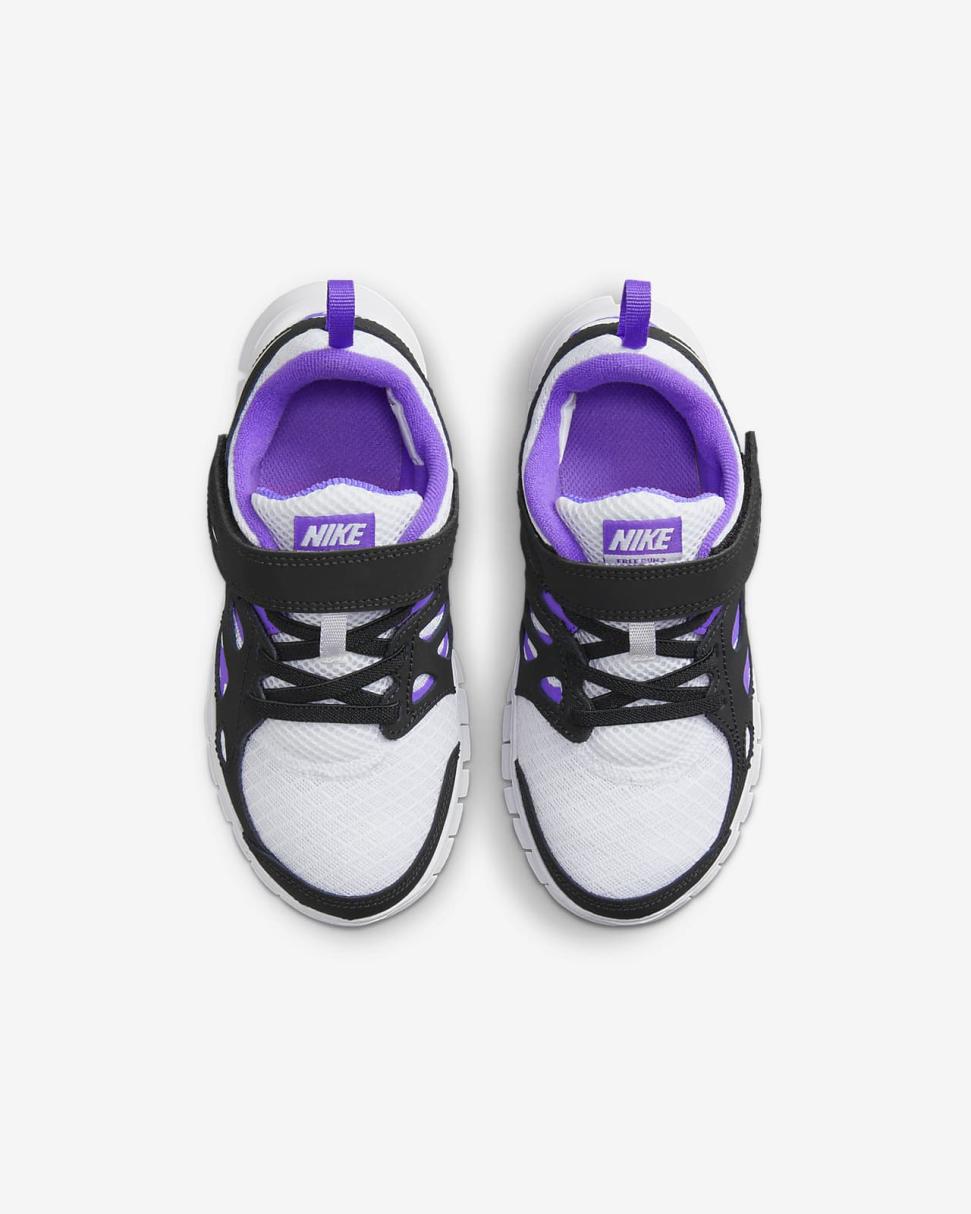 Nike Free Run 2 White/Black/Action Grape/White | Kids Nike Lifestyle