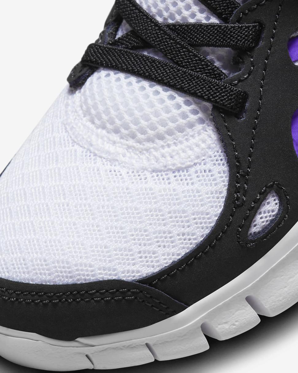 Nike Free Run 2 White/Black/Action Grape/White | Kids Nike Lifestyle