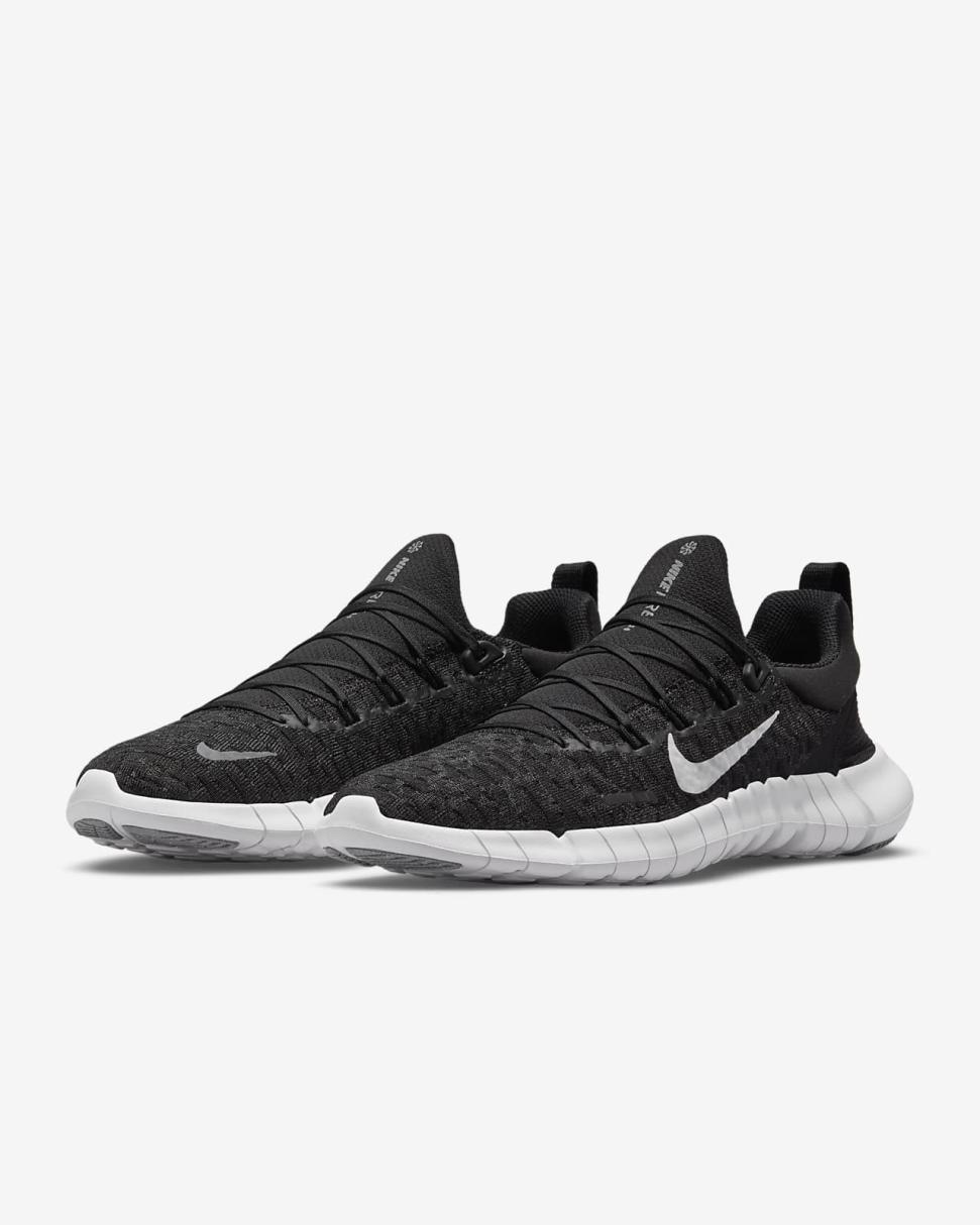 Nike Free Run 5.0 Black/Dark Smoke Grey/White | Womens Nike First Day Kicks