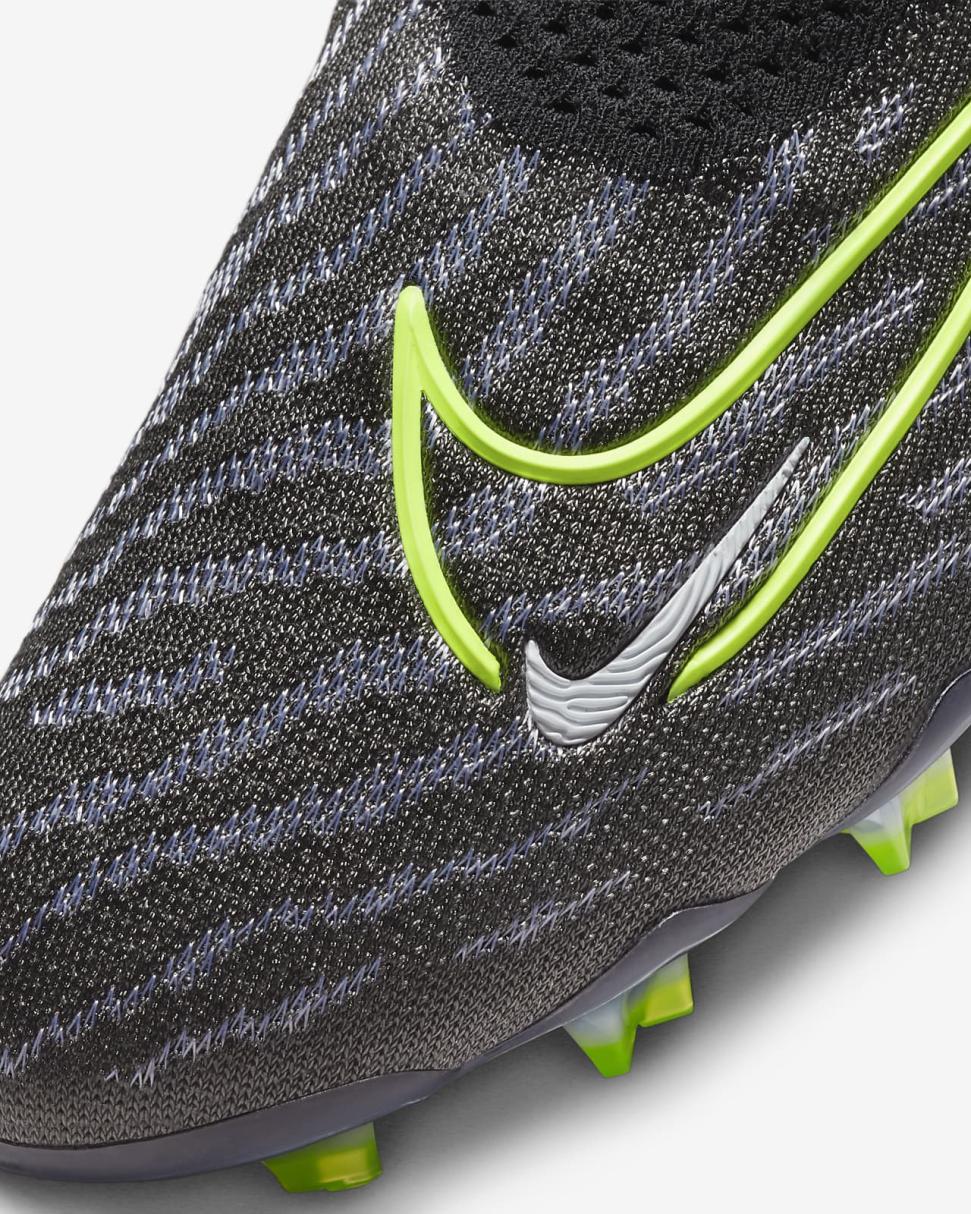 Nike Gripknit Phantom GX Elite Dynamic Fit Fusion FG Black/White/Blue Glow/Volt | Mens Nike Soccer