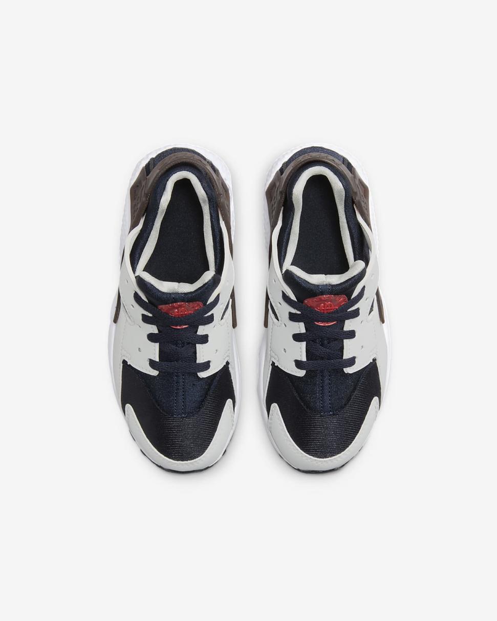 Nike Huarache Run Dark Obsidian/Photon Dust/White/Track Red | Kids Nike First Day Kicks