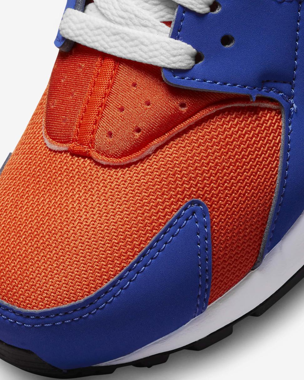 Nike Huarache Run Hyper Royal/Safety Orange/Black/Yellow Ochre | Kids Nike First Day Kicks