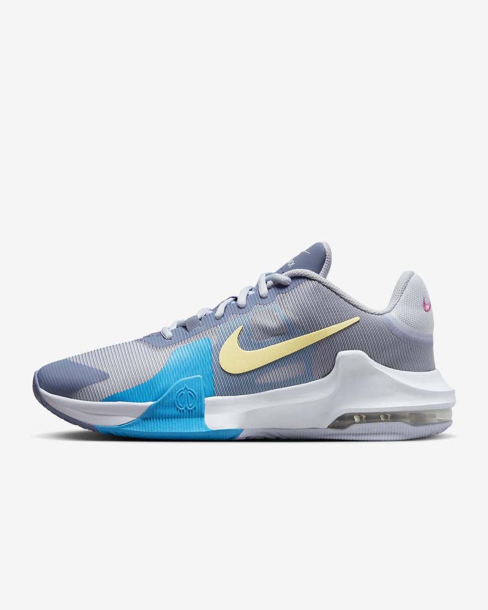 Nike Impact 4 Ashen Slate/Football Grey/Blue Lightning/Citron Tint | Mens/Womens Nike Basketball