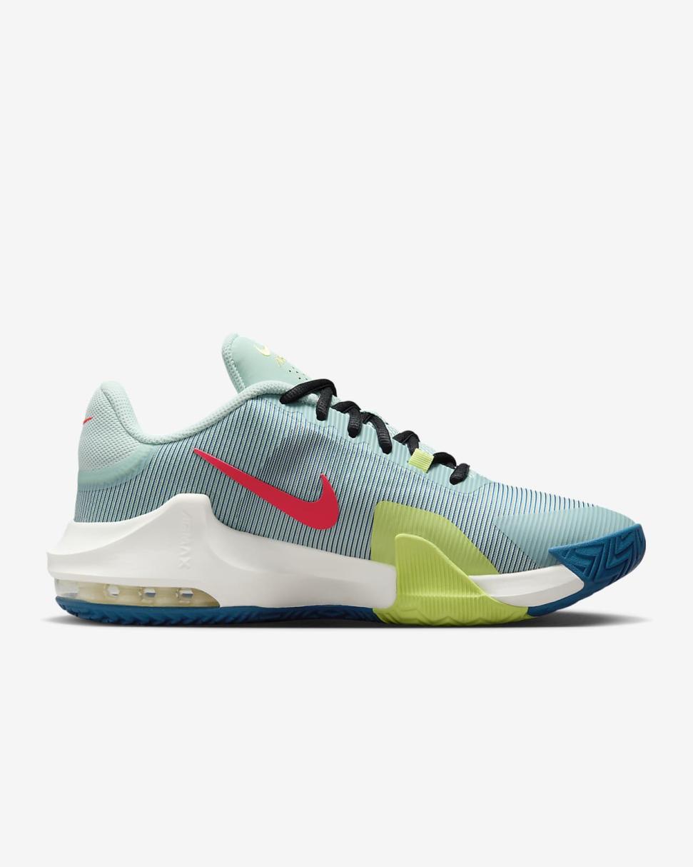 Nike Impact 4 Jade Ice/Industrial Blue/Light Lemon Twist/Bright Crimson | Mens Nike Basketball