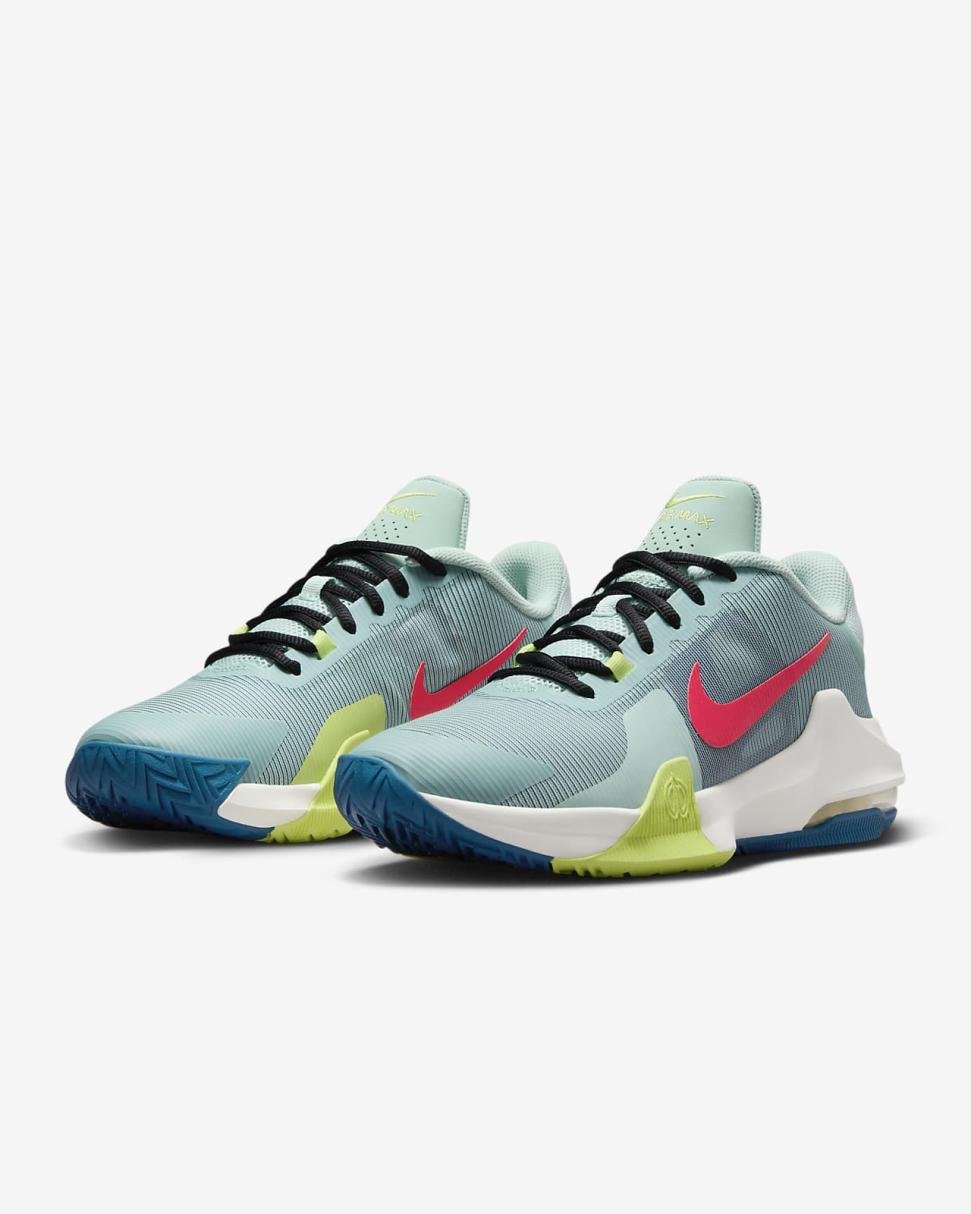 Nike Impact 4 Jade Ice/Industrial Blue/Light Lemon Twist/Bright Crimson | Mens Nike Basketball