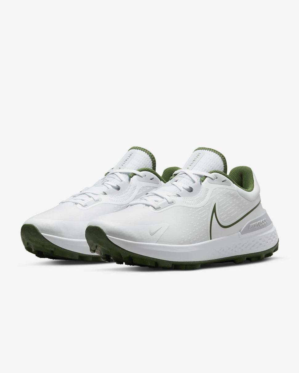 Nike Infinity Pro 2 White/Pure Platinum/Treeline | Mens Nike Golf