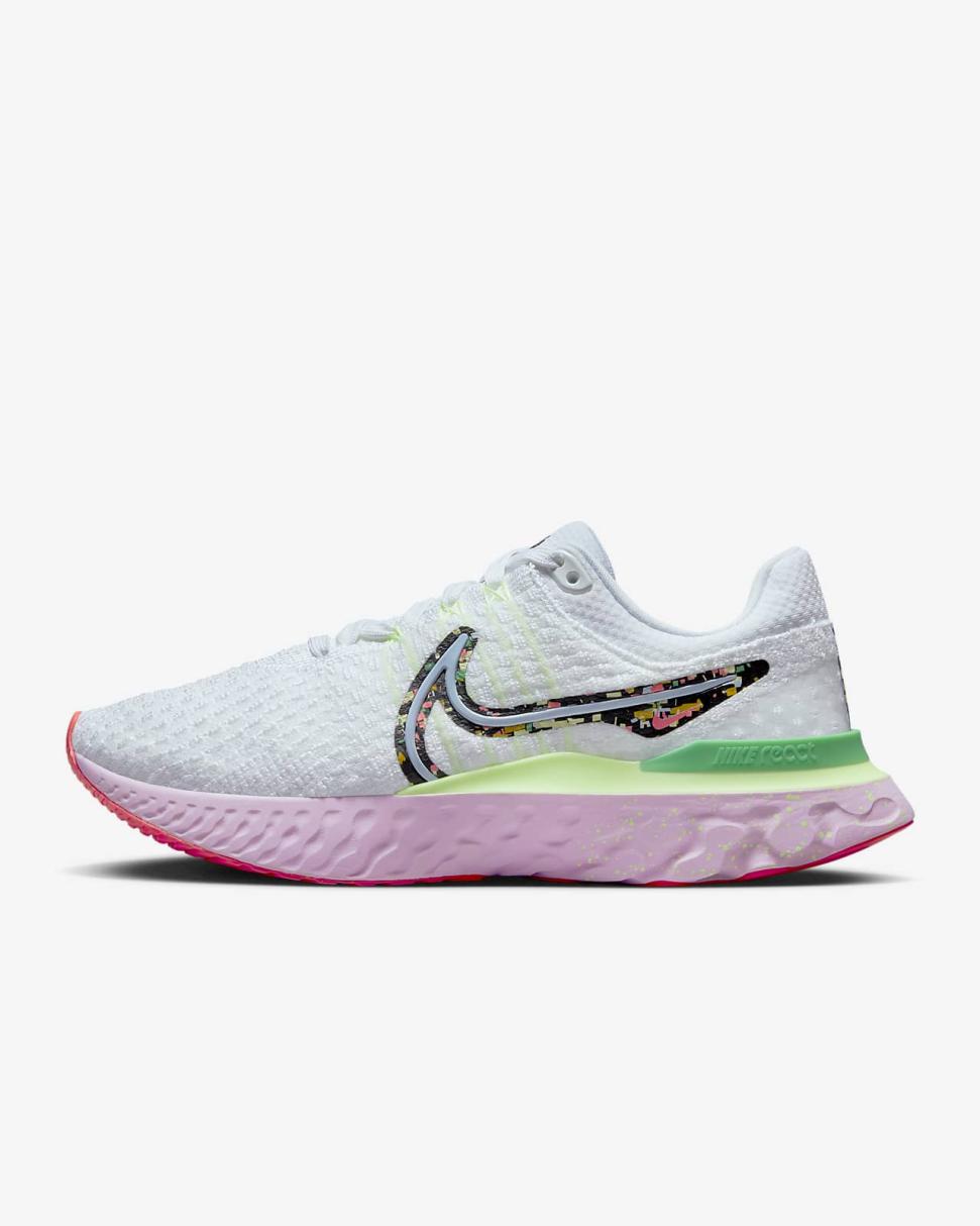 Nike Infinity React 3 White/Hot Punch/Pink Foam/Cobalt Bliss | Womens Nike Running