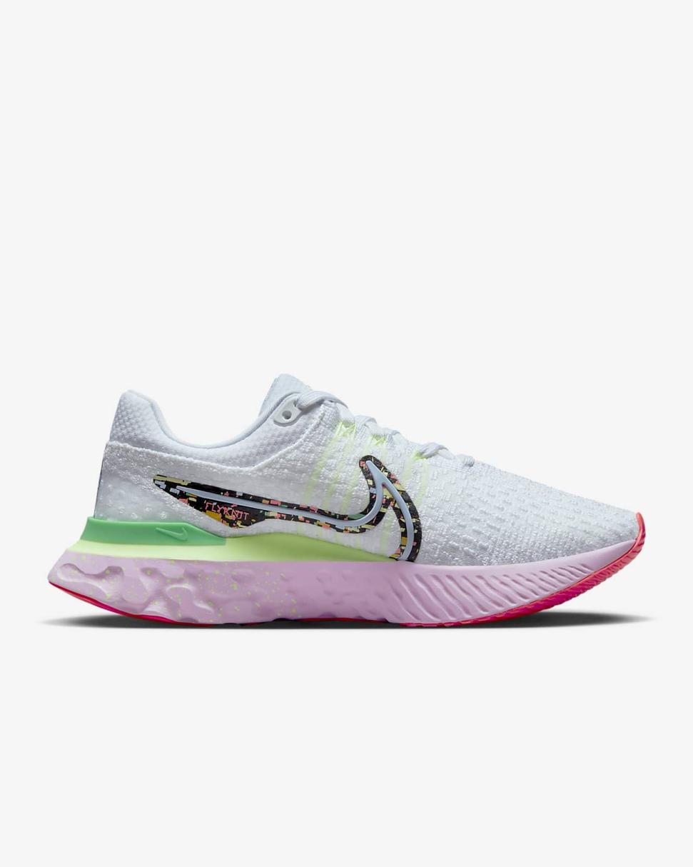 Nike Infinity React 3 White/Hot Punch/Pink Foam/Cobalt Bliss | Womens Nike Running