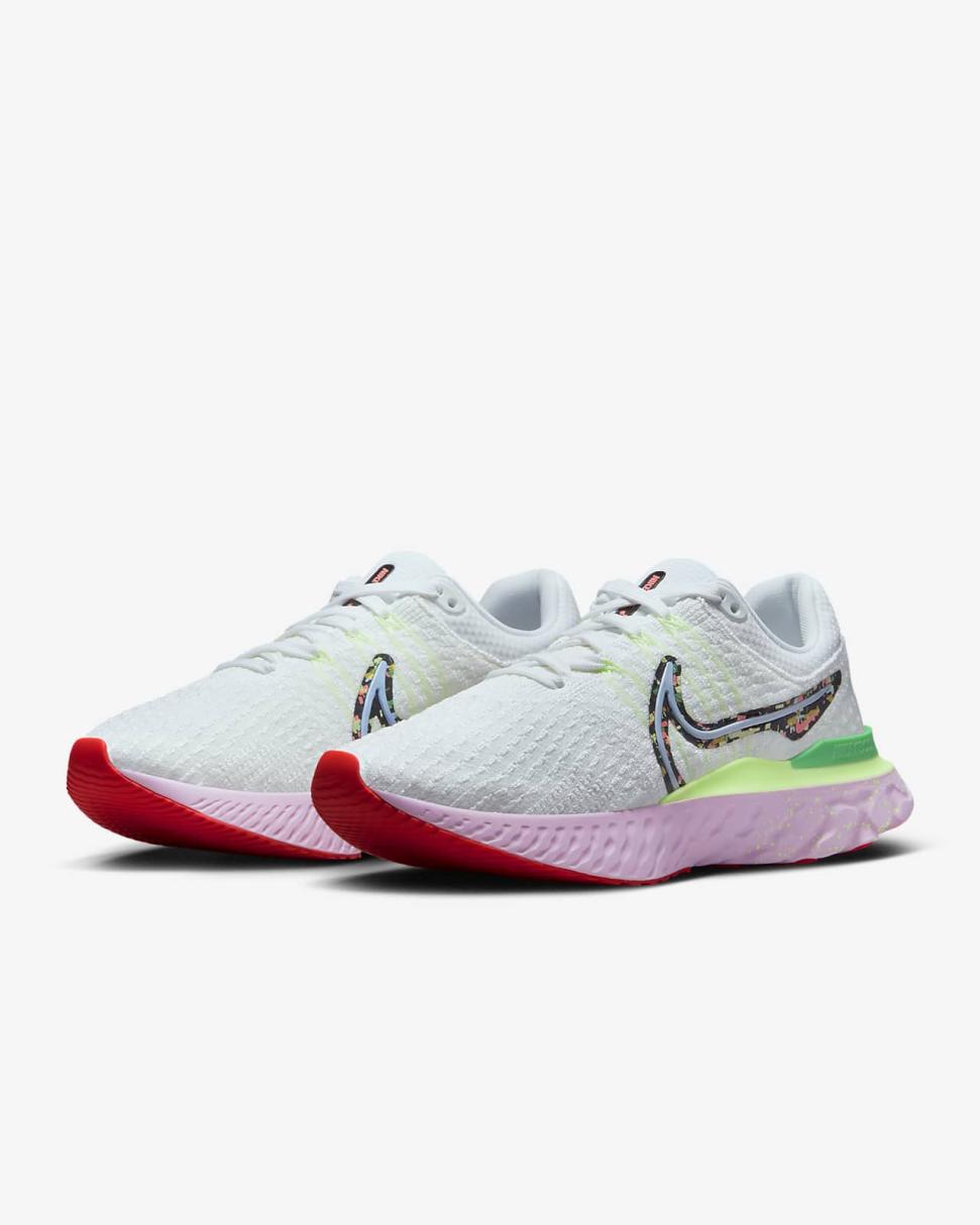 Nike Infinity React 3 White/Hot Punch/Pink Foam/Cobalt Bliss | Womens Nike Running