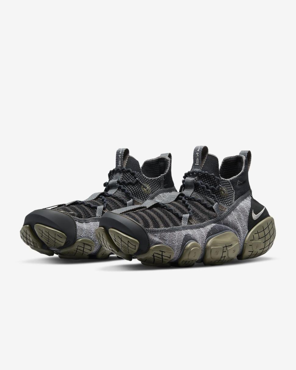 Nike ISPA Link Black/Medium Olive/Enigma Stone | Mens Nike Lifestyle