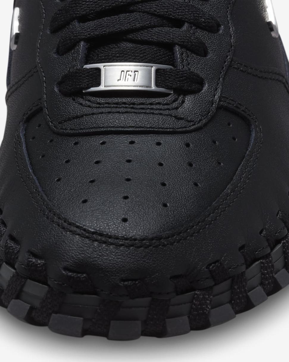 Nike J Force 1 Low LX SP Black/Black/Anthracite/Metallic Silver | Womens Nike First Day Kicks