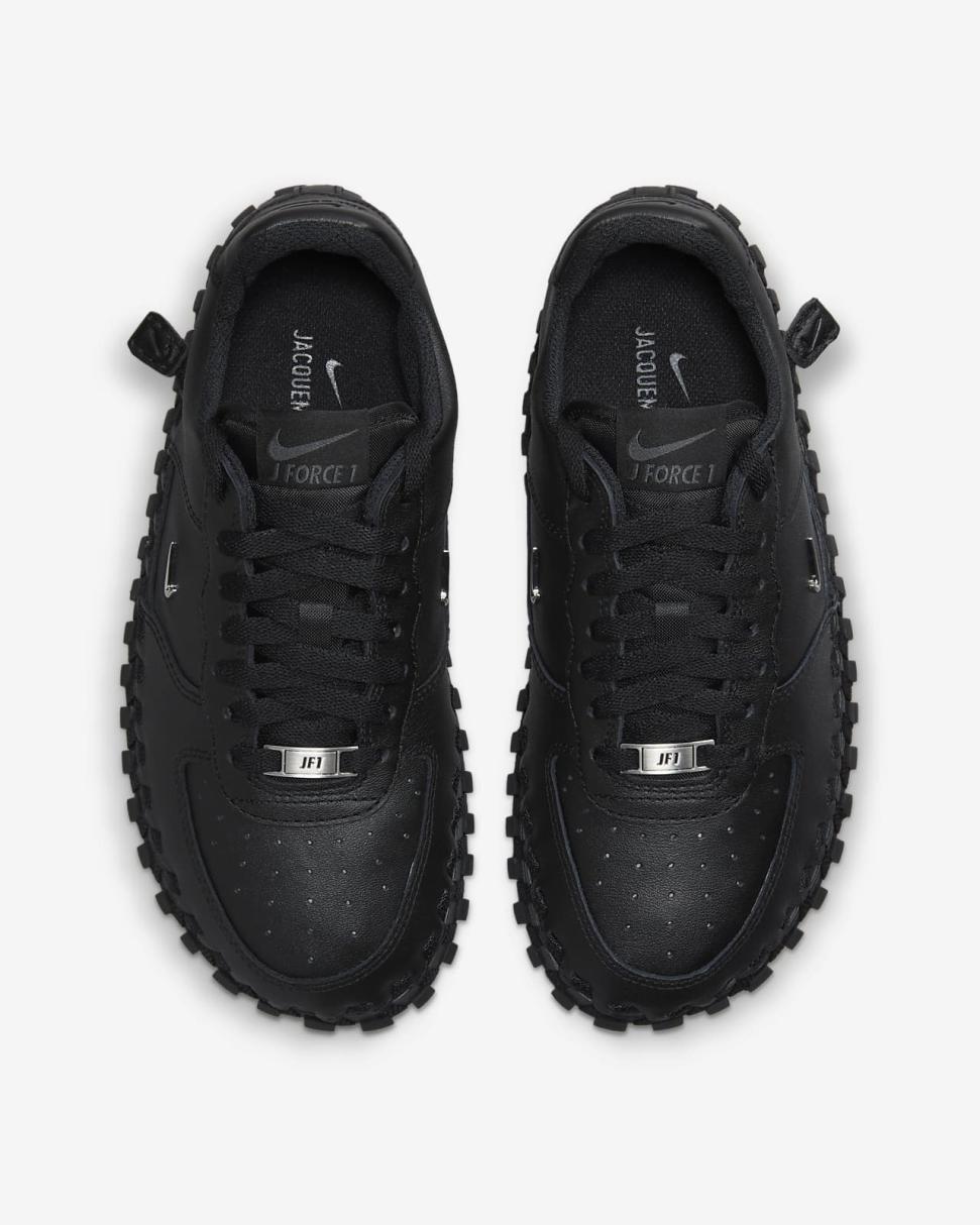 Nike J Force 1 Low LX SP Black/Black/Anthracite/Metallic Silver | Womens Nike First Day Kicks