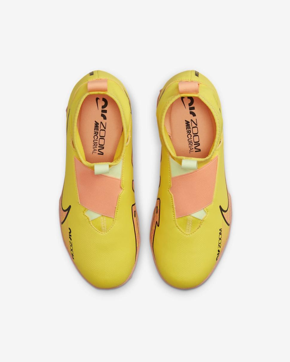 Nike Jr. Mercurial Superfly 9 Academy Yellow Strike/Volt Ice/Coconut Milk/Sunset Glow | Kids Nike Soccer