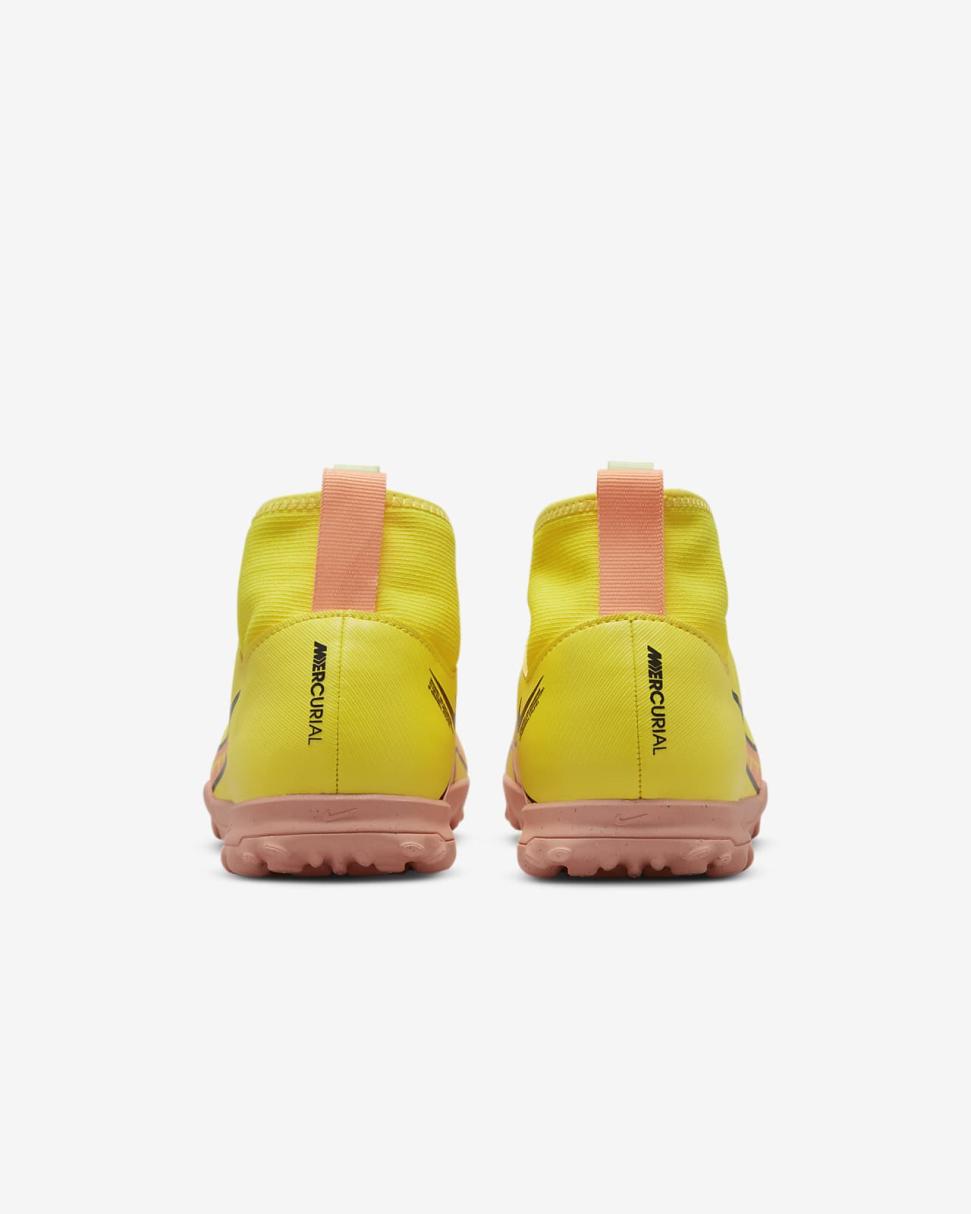 Nike Jr. Mercurial Superfly 9 Academy Yellow Strike/Volt Ice/Coconut Milk/Sunset Glow | Kids Nike Soccer