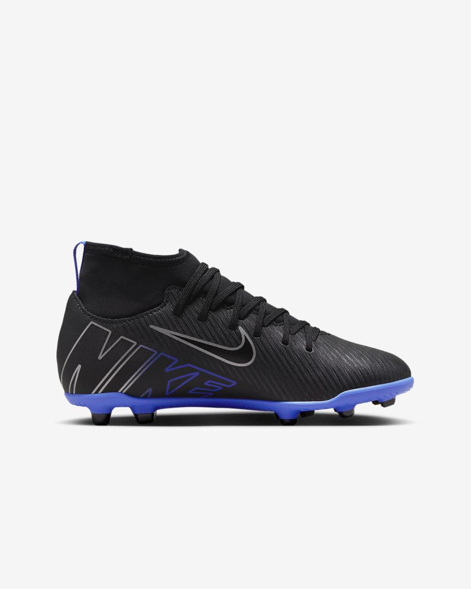 Nike Jr. Mercurial Superfly 9 Club Black/Hyper Royal/Chrome | Kids Nike Soccer