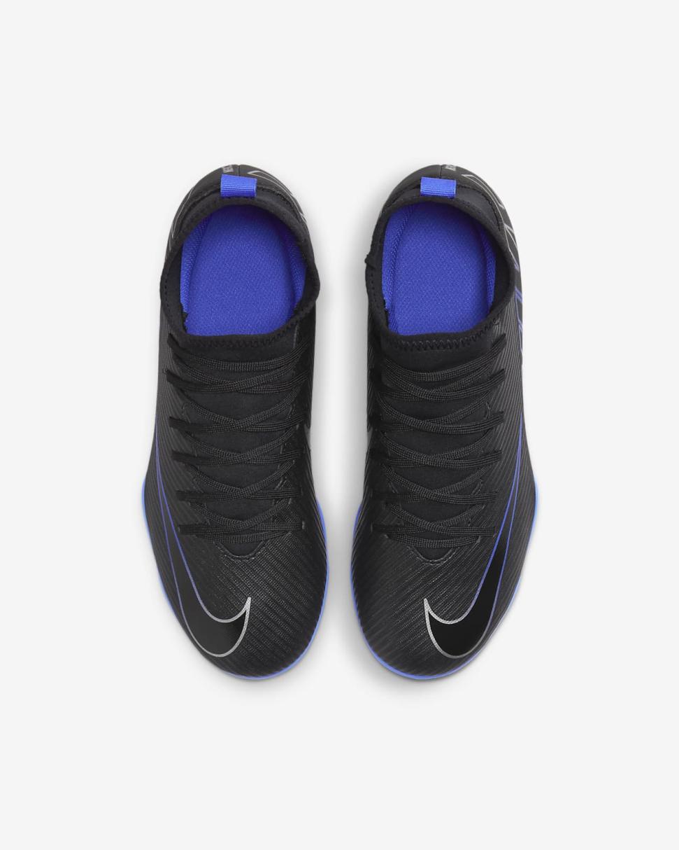 Nike Jr. Mercurial Superfly 9 Club Black/Hyper Royal/Chrome | Kids Nike Soccer