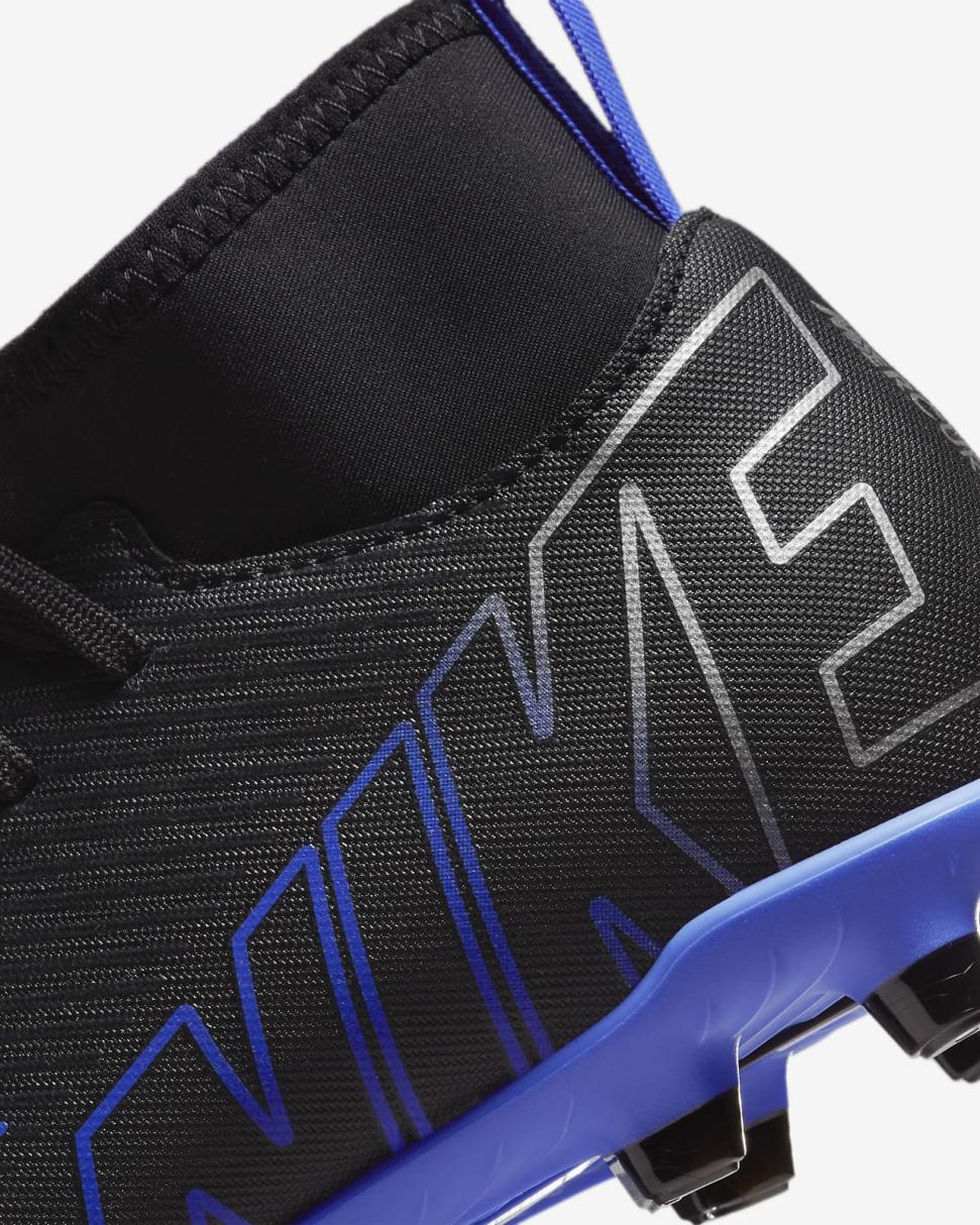 Nike Jr. Mercurial Superfly 9 Club Black/Hyper Royal/Chrome | Kids Nike Soccer