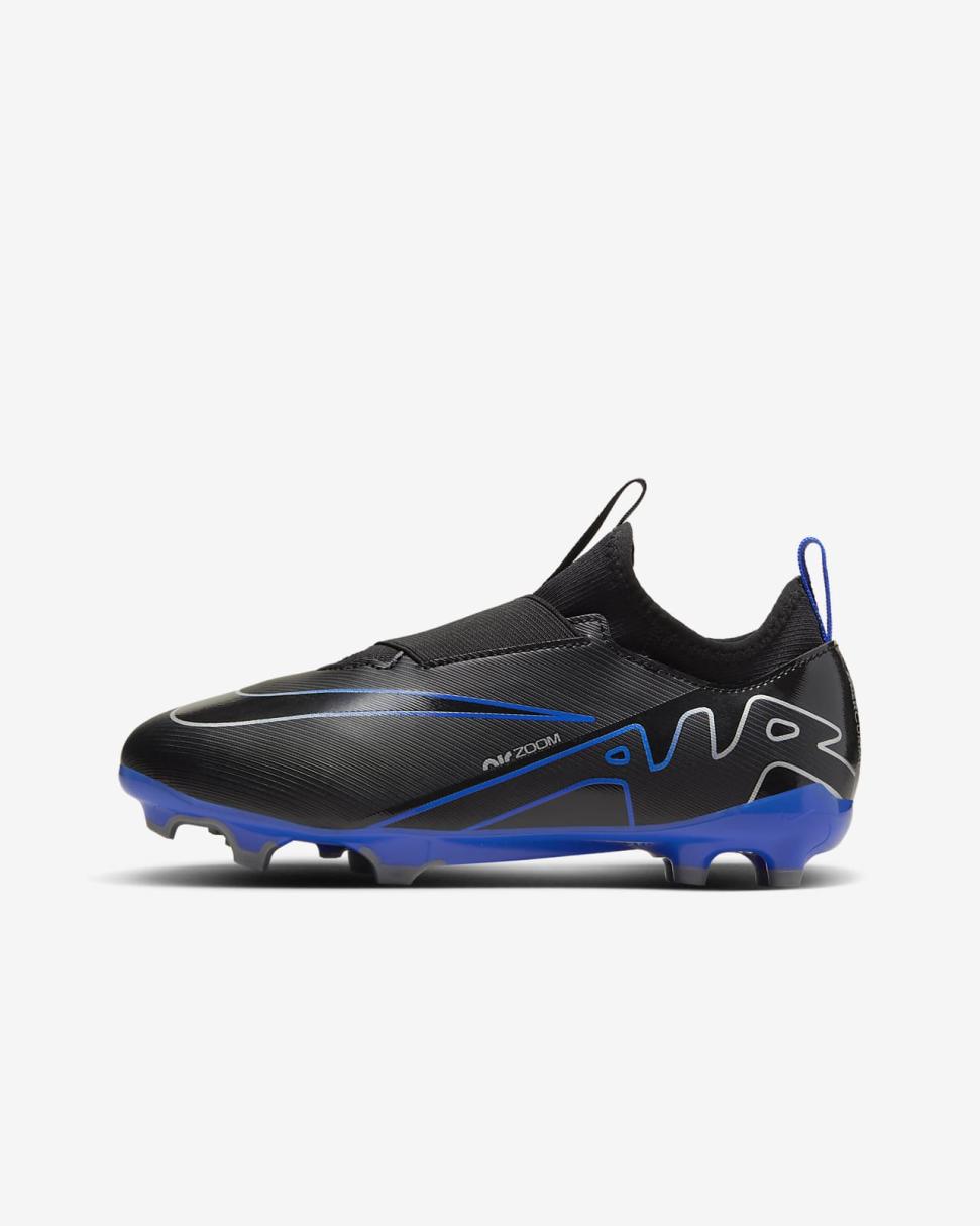Nike Jr. Mercurial Vapor 15 Academy Black/Hyper Royal/Chrome | Kids Nike First Day Kicks